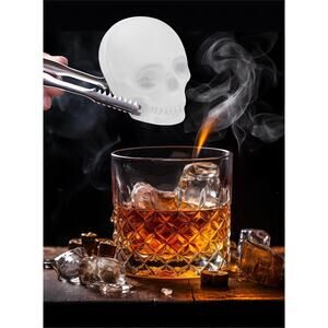 Halloween Skull Silicone Baking Soap & Ice Mold SKULL ICE! Cake Pops, Chocolates